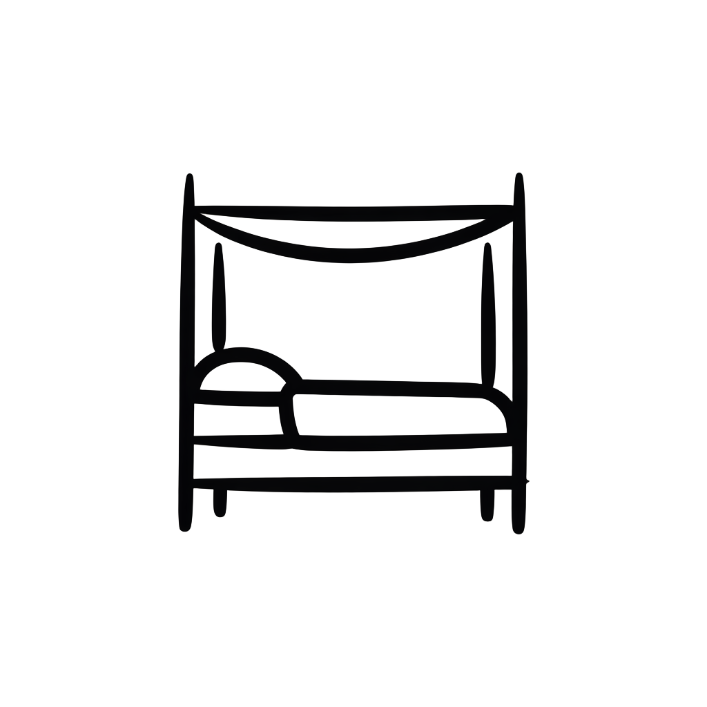 four poster bed icon